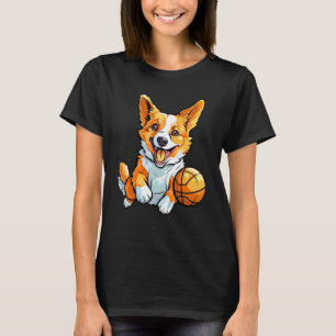 Corgi-Hund-Basketball Lustig für Corgi-Freunde und T-Shirt
