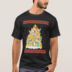 Corgi-Hund-Baum-Hässlicher-Weihnachtspullover T-Shirt