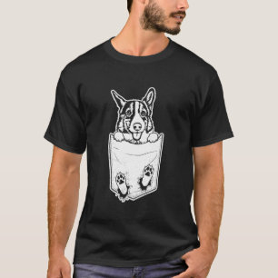 Corgi-Hund DOG in zerrissener Tasche Kunst Grafik T-Shirt