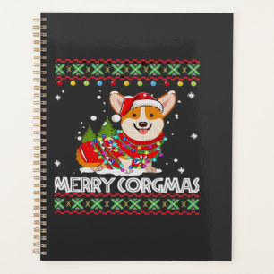 Corgi Hund Frohe Corgmas Santa Corgi hässliches We Planer