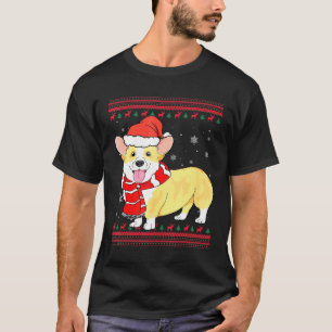 Corgi Hund Frohe Corgmas Santa Corgi hässliches We T-Shirt