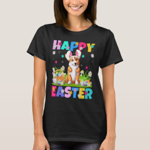 Corgi Hund Fröhlicher Osterhase Corgi Ostersonnta T-Shirt