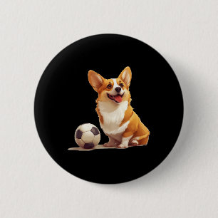 Corgi-Hund Fußball Ll Sportteam Tier Männer Frauen Button