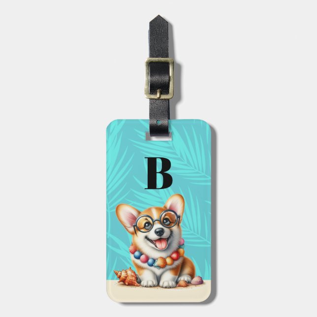 Corgi-Hund-Gepäckanhänger Gepäckanhänger (Vorderseite vertikal)