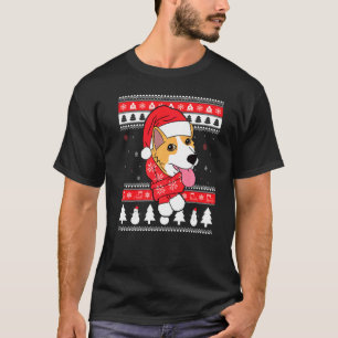 Corgi Hund hässliches Weihnachten T-Shirt