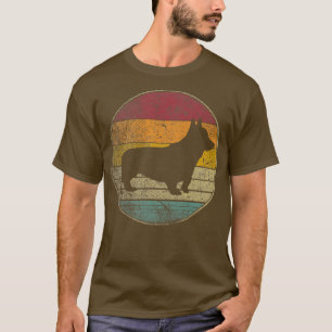 Corgi-Hund Haustier Vintage abgenutzt Retro 70er 8 T-Shirt