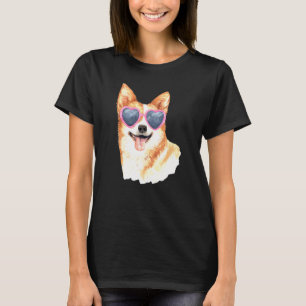 Corgi Hund Hund Mit Sonnenbrille T-Shirt