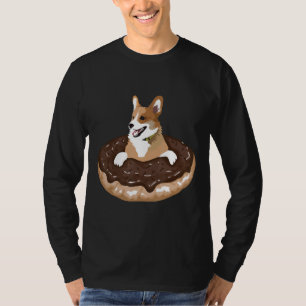 Corgi Hund in Donut Cool ich Herz süße Hunde T-Shirt