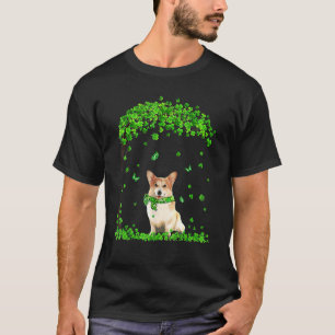 Corgi Hund Irisches Grünes Kleeblatt St Patricks  T-Shirt