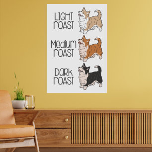 Corgi Hund & Kaffee Poster