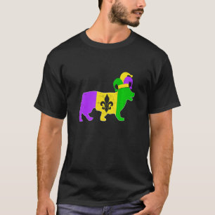 Corgi-Hund Mardi Gras Karneval Lustiger Welpe Narr T-Shirt
