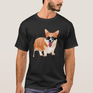 Corgi-Hund-Meme mit Brille T-Shirt