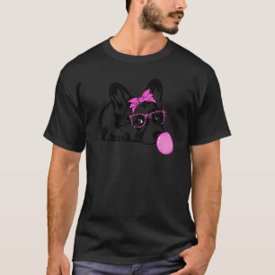 Corgi-Hund mit Kaugummi-Bandana-Brille T-Shirt