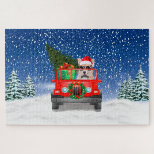 Corgi Hund mit Weihnachtsgeschenken Puzzle