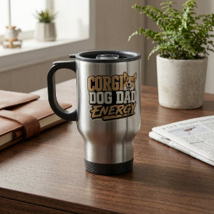 Corgi Hund Papa Energie-Reisebecher Reisebecher