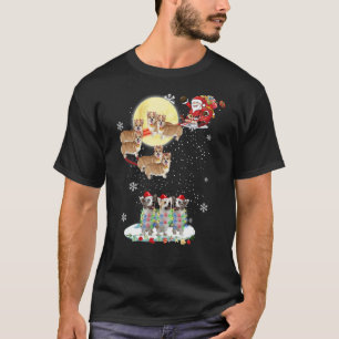Corgi Hund Rentier Weihnachtsmann Weihnachten Xmas T-Shirt