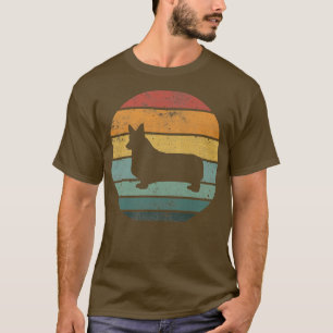Corgi-Hund Retro Vintage 70er 80er Stil Zucht Hund T-Shirt
