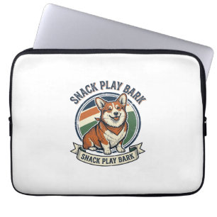 Corgi-Hund-Shirt Lustige Vintage-Prägung Tierliebh Laptopschutzhülle
