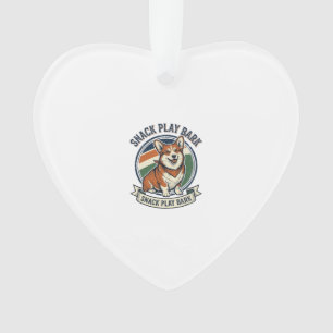 Corgi-Hund-Shirt Lustige Vintage-Prägung Tierliebh Ornament