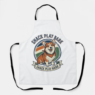 Corgi-Hund-Shirt Lustige Vintage-Prägung Tierliebh Schürze