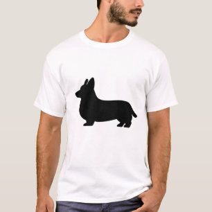 Corgi-Hund-Silhouette Minimal Design Süßer Walis T-Shirt
