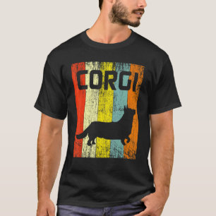 Corgi Hund Spaß 70er Disco Retro I Hunde T-Shirt