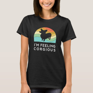 Corgi Hund Süß Retro Herrlicher Rettungshund Bellt T-Shirt