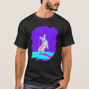 Corgi Hund tanzt Retro Breakdancing Tanz Tänzer T-Shirt