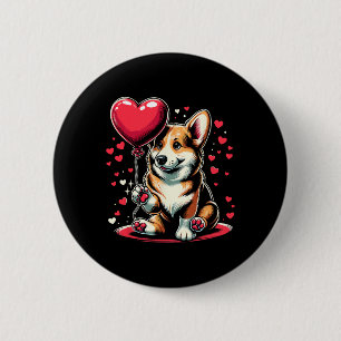 Corgi-Hund Valentinstag Hundebesitzer Valentinstag Button