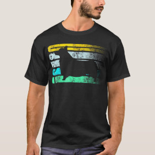 Corgi-Hund Vintage Retro-Silhouette abgenutzt T-Shirt