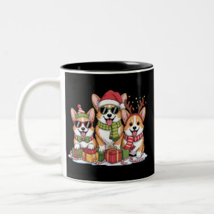 Corgi-Hund Weihnachten Mutter Hunde Liebhaber Weih Zweifarbige Tasse
