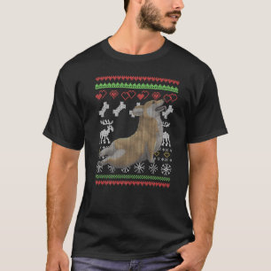 Corgi-Hund Weihnachtsmann hässliches Weihnachtsmus T-Shirt
