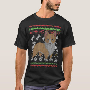 Corgi-Hund Weihnachtsmann hässliches Weihnachtsmus T-Shirt