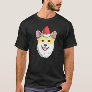 Corgi Hund Weihnachtsmann Hut Weihnachten X Mas Fe T-Shirt