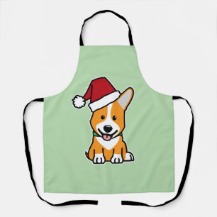 Corgi-Hund-Welpe Pembroke Welsh Weihnachten Santa- Schürze