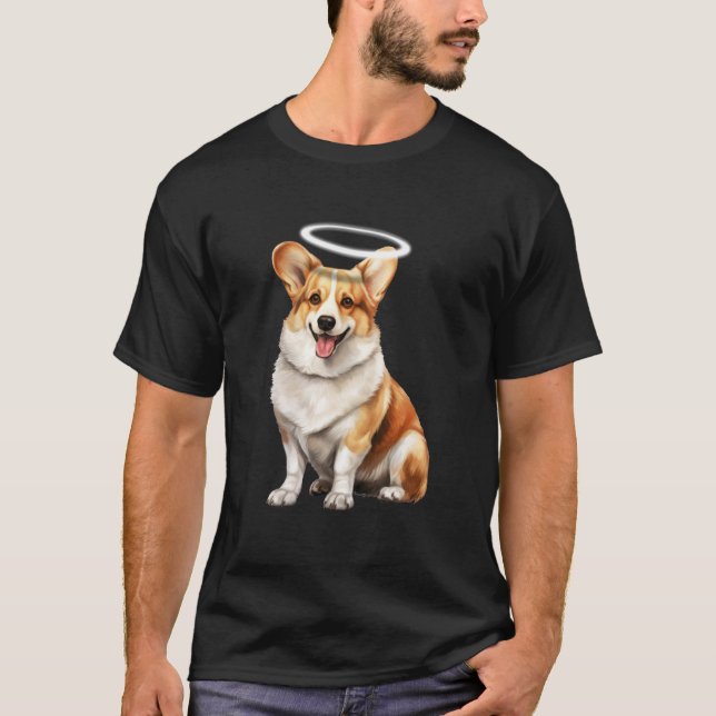 Corgi Hund x Engel T-Shirt (Vorderseite)