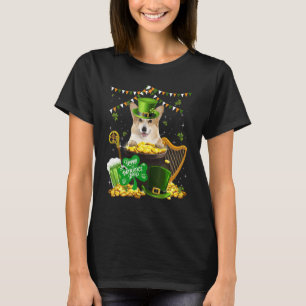 Corgi Hunde Irisches Kleeblatt St. Patricks Tag T-Shirt