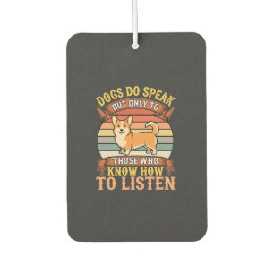 Corgi-Hunde sprechen Vintage-Zitat Autolufterfrischer