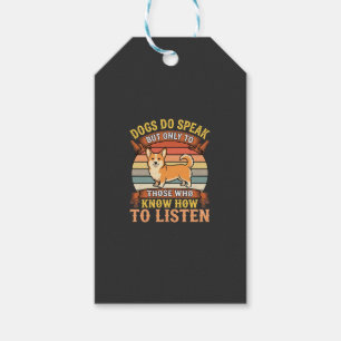 Corgi-Hunde sprechen Vintage-Zitat Geschenkanhänger