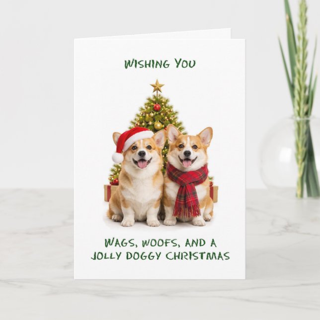 Corgi Hunde Weihnachten (Vorderseite)