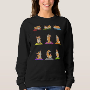 Corgi Hunde Yoga Asana Posen Medizin Master Sweatshirt