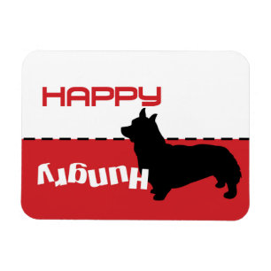 Corgi-Hundedas füttern füttern, die mich, hat Magnet
