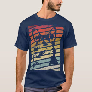 Corgi-Hundedruck Retro-Vintage-70er-Jahre-Silhouet T-Shirt