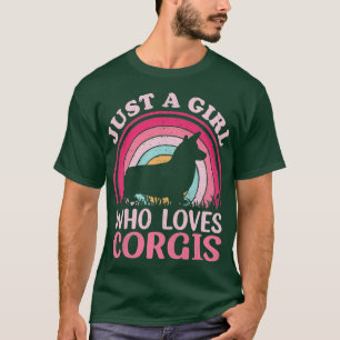 Corgi-Hundefreund Vintage Nur Ein Mädchen Das Corg T-Shirt