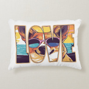 Corgi-Hundeliebe Dekokissen