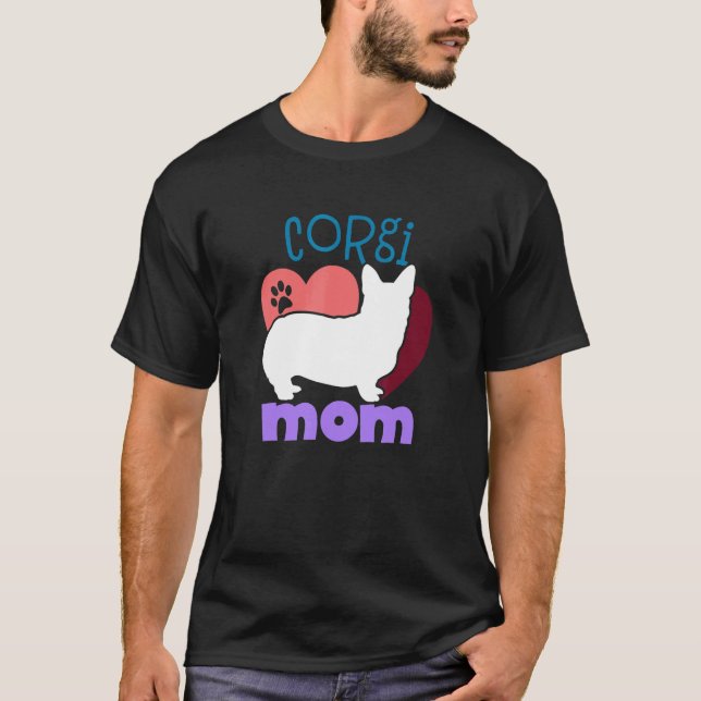 Corgi-Hundemama Corgi T-Shirt (Vorderseite)