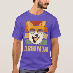 Corgi-Hundemama Vintage Retro Sonnenuntergang Süße T-Shirt