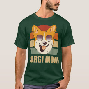 Corgi-Hundemama Vintage Retro Sonnenuntergang Süße T-Shirt