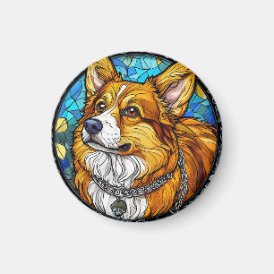 Corgi-Hundeporträt Magnet