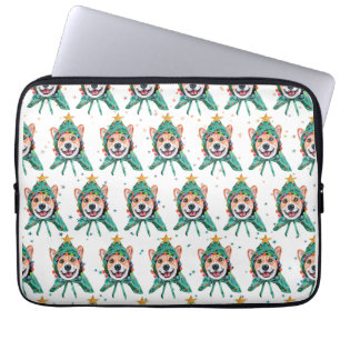 Corgi-Hunderasse Weihnachten Laptopschutzhülle